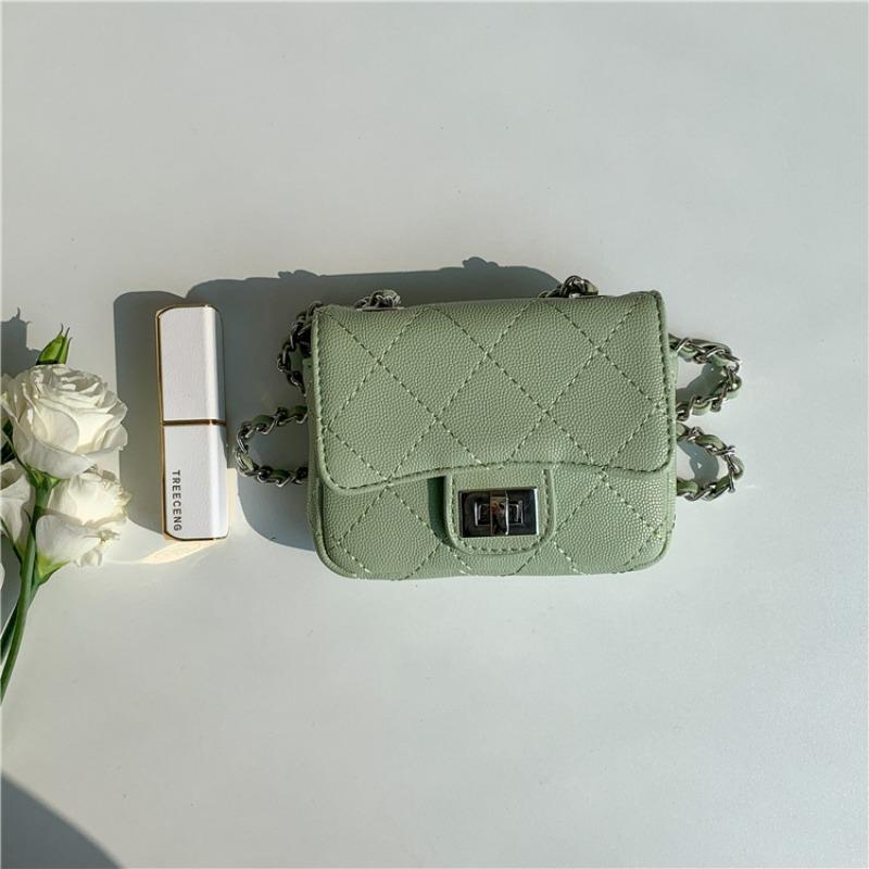 Spring Rhombus Chain Bag Women's Fashion Change Lipstick Mini Bag High-end Sense Flip Messenger Bag Women