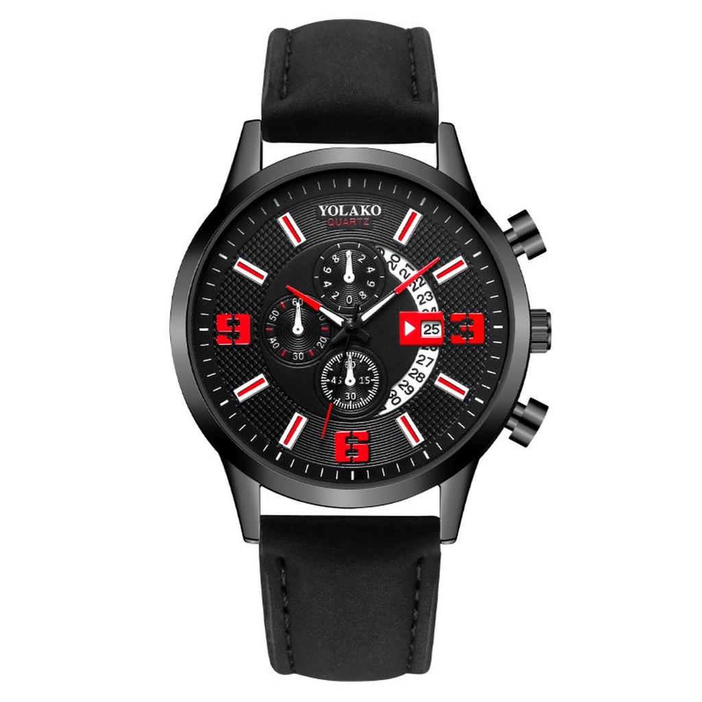 Mens Leather Business Fashion Watch Strap Watch For Gift Giving