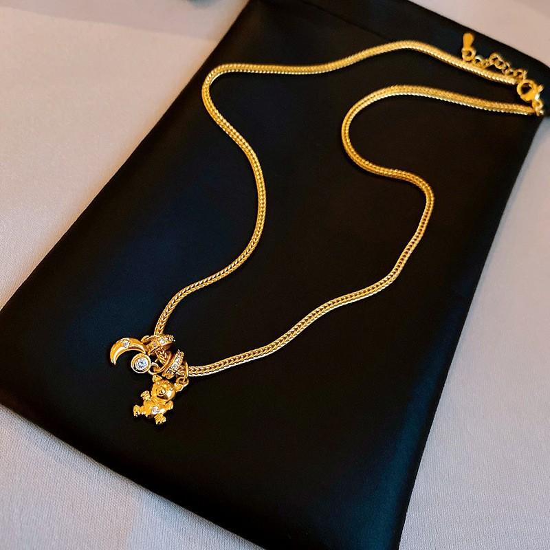 Korean fleece rope color artificial tiger's eye stone bag necklace niche design sweater chain retro necklace