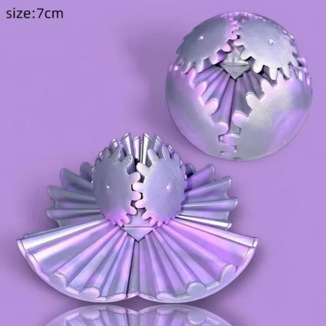 

3D-друкована шестерня-кулька Fidget Toy - Портативна кулька для пальців, що обертається, Тихе зняття стресу, Тривоги, Розслаблення, Настільна іграшка, Подарунок для дорослих, Дітей