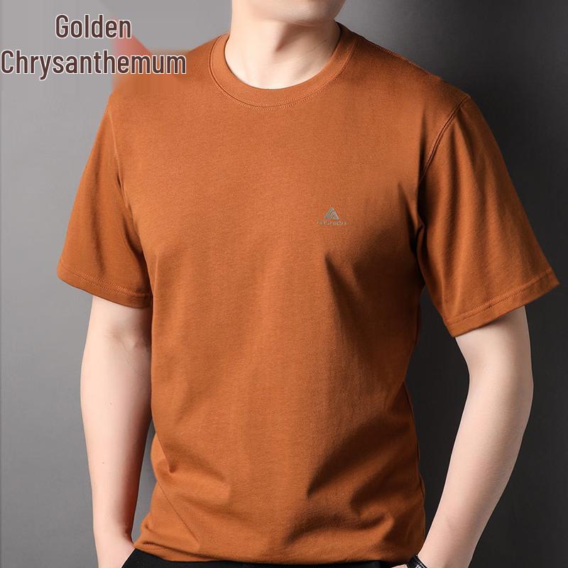 JINJU Men s 100% Cotton Heavyweight Casual Short Sleeve T-Shirt L