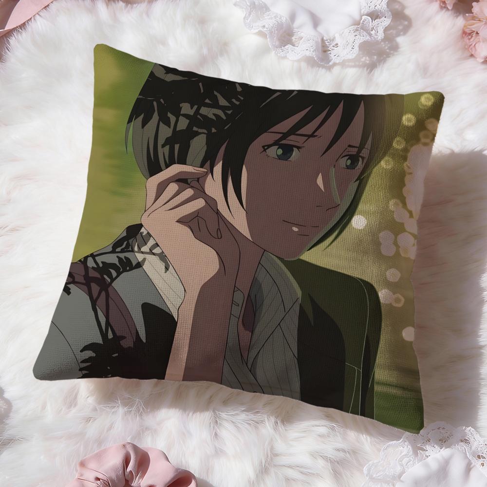 The Garden of Words Cushion Cover Premium Comfort Reversible Pillow Cove -Two in One Design for Any Room & Car Interior