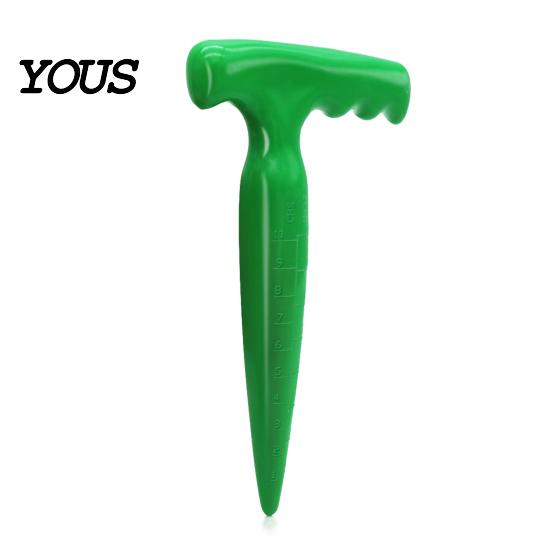 Outdoor Soil Digger Seeds Dispenser, Handheld Garden Seeder Sower with 5 Dial Settings, Ergonomic Plastic Planting Hole Puncher Dibber, Plant Labels,