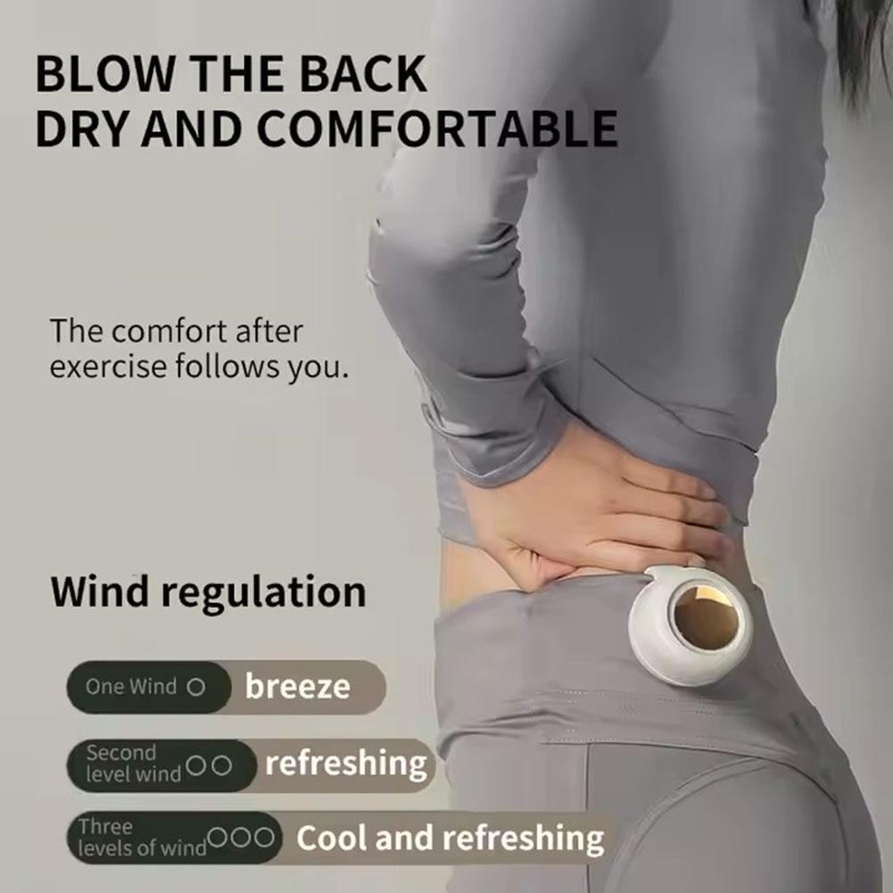 Portable Mini Small Cyclone Bladeless Fan Large Wind 360 Degree Wind Control Hanging Waist Bladeless Fan Handheld Cooling Device