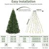 LED Star Christmas Tree Topper with Colorful Waterfall Lights
