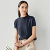 Women's Mulberry Silk Blend Short Sleeve Knit Top