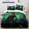 1 Stück Johnny Hallyday Muster Bettwäsche Steppdecke Set Bettbezug Kissenbezug Heimdekoration Geburtstagsgeschenk (1 Bettbezug + 2 Kissenbezüge, ohne Füllung)