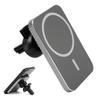 15W Square Magnetic Suction Wireless Charger Car Mobile Phone Holder Fast ChargingGrey