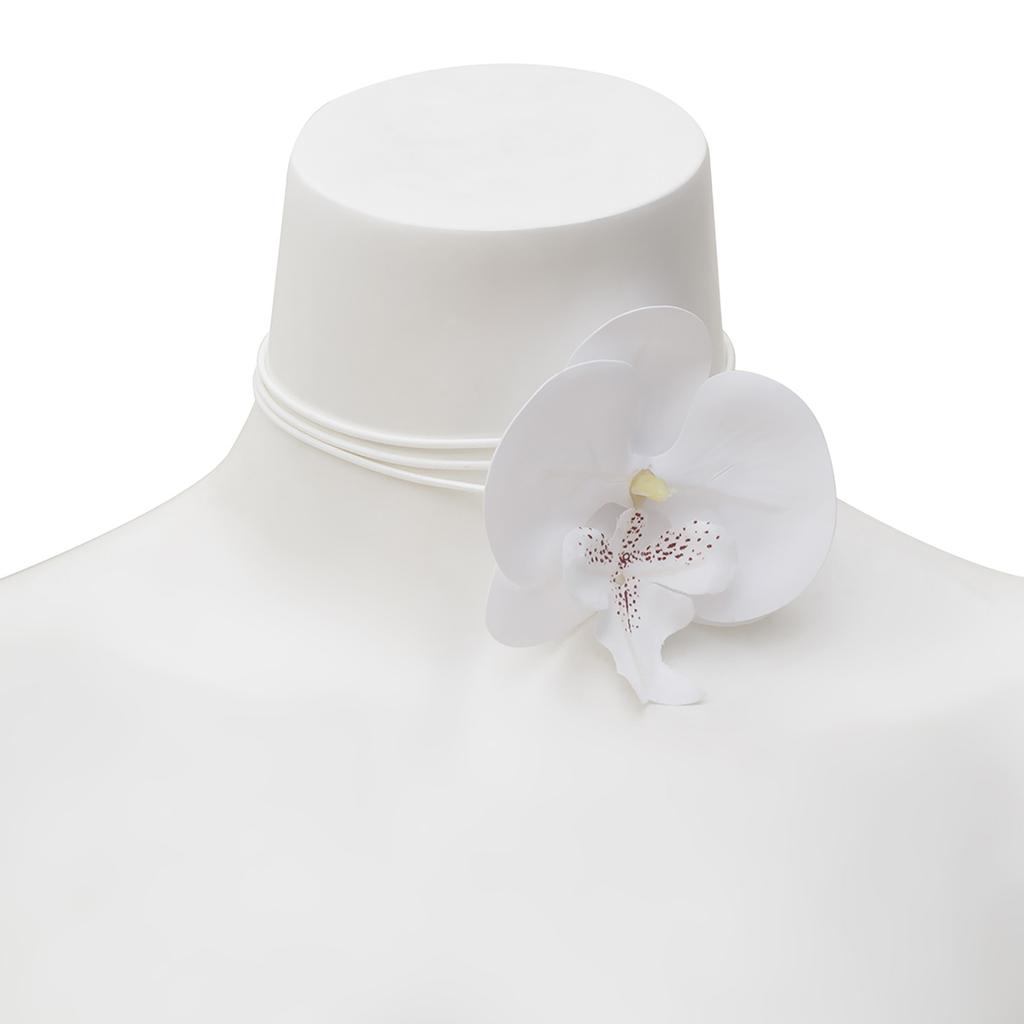 Elegant Floral Charm Jewelry 3D Flower Pendant Necklace/Earrings/Brooch for Girl Women Wedding Party Embellishment