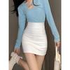 Black Elastic Skirt Women's Short Skirt High Waist Tight Hip Short Ol Professional One-step Skirt