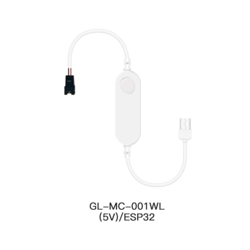 

WLED ESP32 WIFI Controller DC12-24V/5V USB RGBIC Digital with Mic Sound Mode Dynamic Mini Controller for Ws2812 Sk6812 Led Strip