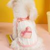 Love Bow Strap Dog T-shirt Summer Thin Pet Pullover Fashion Pet Clothes  Four Seasons