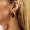 Retro Resin Acrylic Oval Stud Earrings Rings for Women Trendy Gold Color Geometric Earrings Fashion Jewelry Accessories Gift