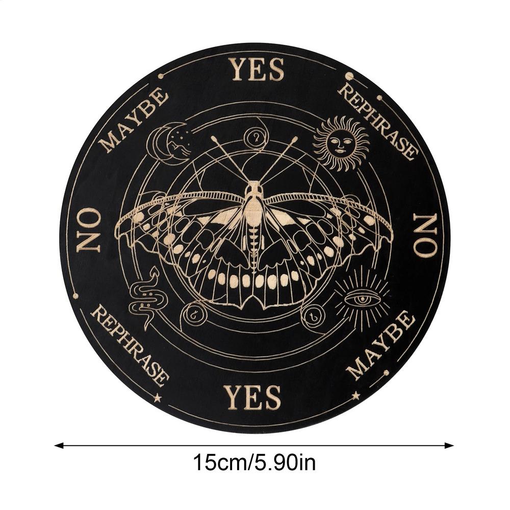 Tavola Pendolo in Legno Altare Tavola Ouija Divinazione Energia Piatto Intagliato Tavola Meditazione Curativa Ornamenti Gioco da Tavolo Divinazione