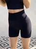 Pantaloncini da Yoga Senza Cuciture Vita Alta Europei e Americani - Pesca Sollevamento Estate Fitness Corsa