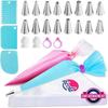 120-Piece Cake Decorating Set: Piping Tips, Disposable Piping Bags, Cream Scraper