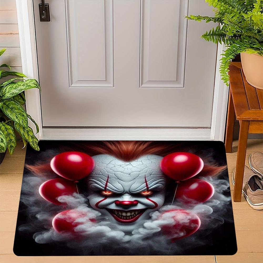 Halloween Carpet Mat Rug Horror Clown Circus Chains Sewer Print Home Decoration Indoor Door Mat Festive Party Supplies