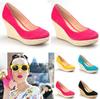  2025 New Espadrilles Shoes Women Wedges Platform Pumps Round Toe Comfort Casual Party Work Women High Heel Shoes