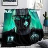 1PC JuL C'est Pas Des Lol Print Flannel Blanket, High quality All Seasons, Home Decor, Warmth and Comfort, Perfect for Christmas Gifts