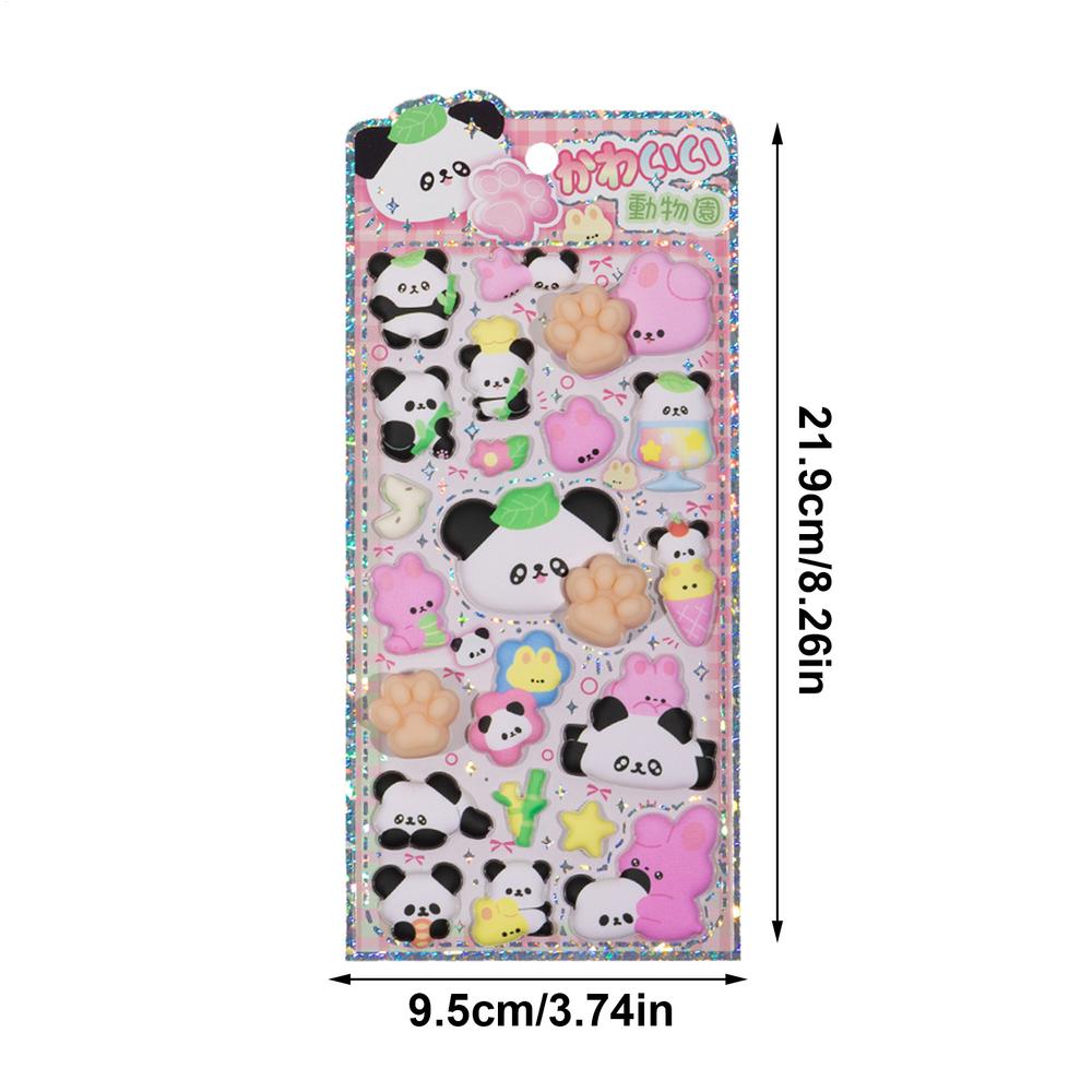 Cute 3D Stickers Panda Butt Stickers Decorations Animal Decals for Phone Case Scrapbooking Notebook Laptop Craft Kids Boys Girls