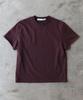 SLOWACID Sa Refined Flip-Cuff Semi-Crop Tee [Dark Plum]