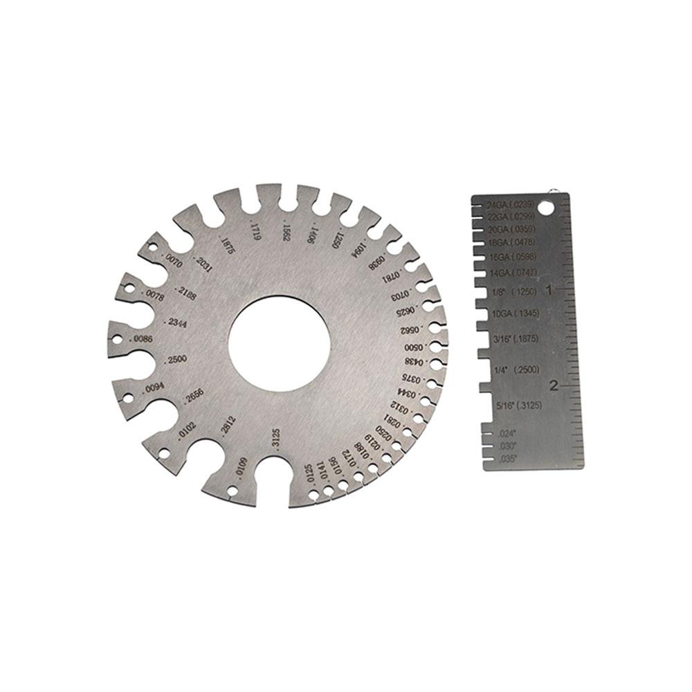 Plochý drát 0,3125"-0,007" Měřítko Nerezová ocel Antikorozní Měření tloušťky Měřidlo drátu Pravítko desky