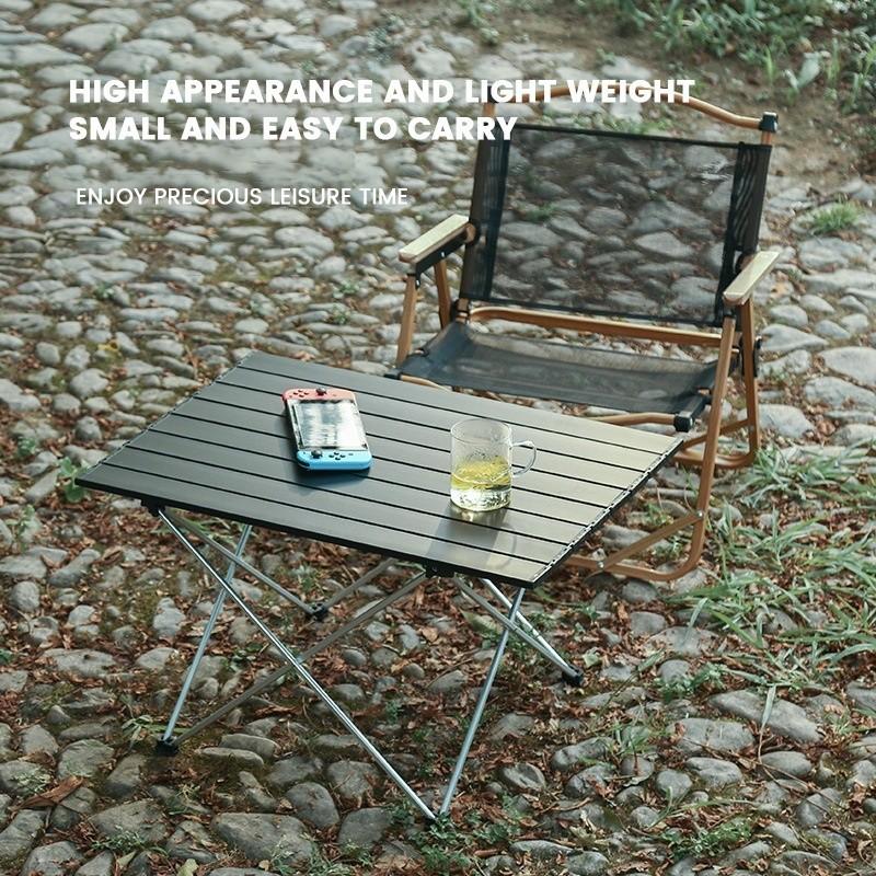 Outdoor Portable Camping Barbecue Table Multifunction Aluminum Alloy Foldable Table Picnic Supplies