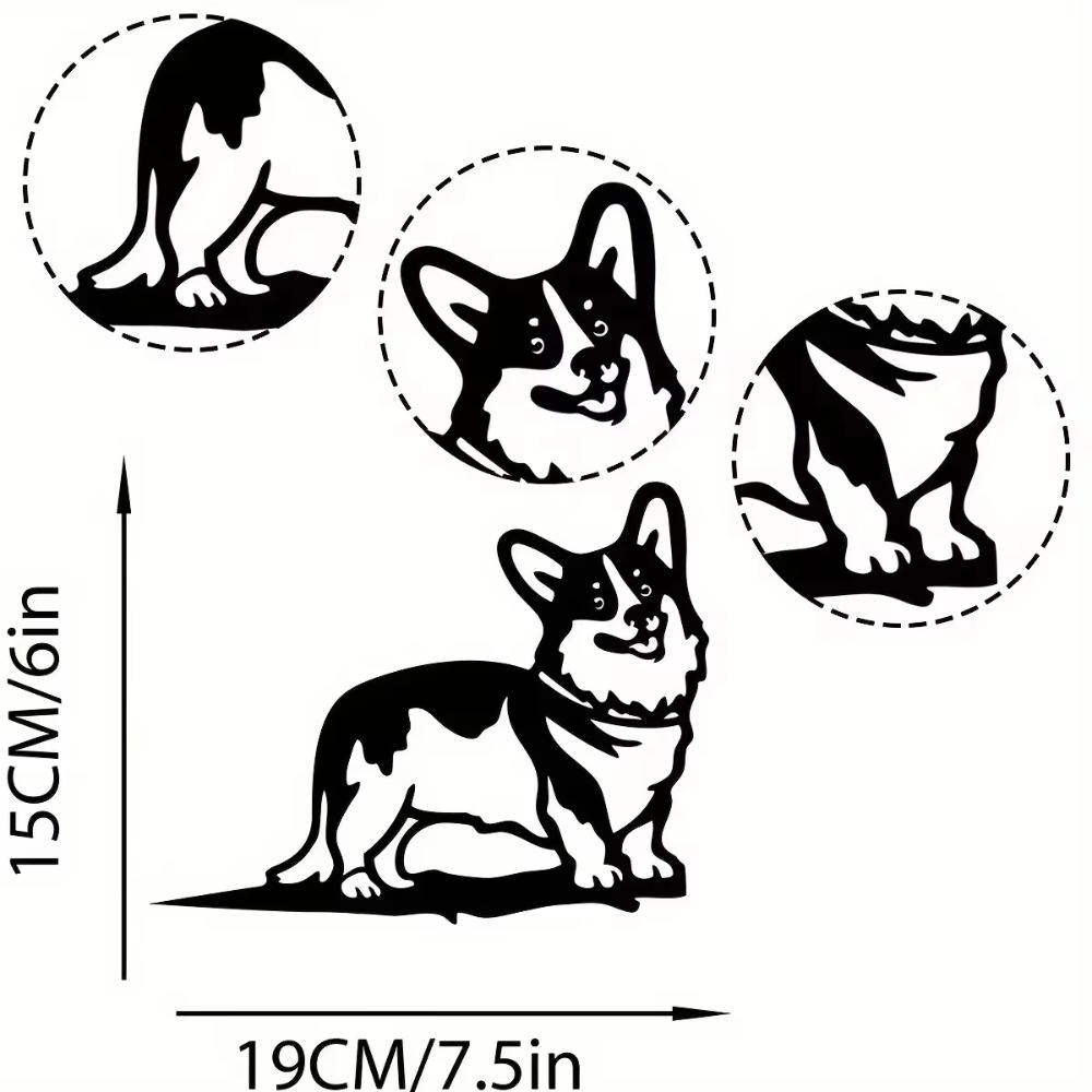 Stylish Metal Corgi Silhouette Sign Rustic Decor for Outdoor Home and Garden Elevate Your Home's Curb Appeal Decoration