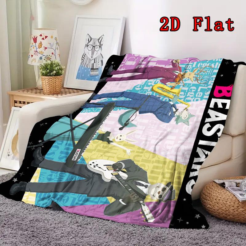 Beastars 2D Flat Pattern Flannel Blanket High quality All Seasons Warmth and Comfort Perfect for Christmas Gifts.PMT0914049