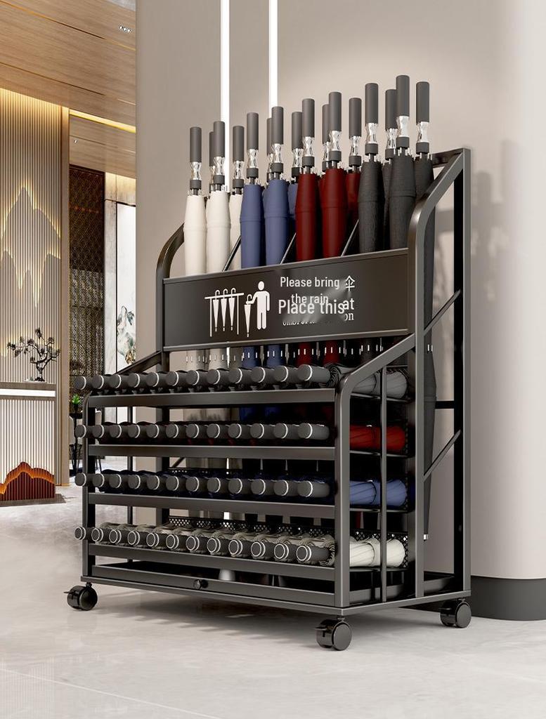 Hotel Lobby Umbrella Rack - Entrance Rain Gear Storage Stand