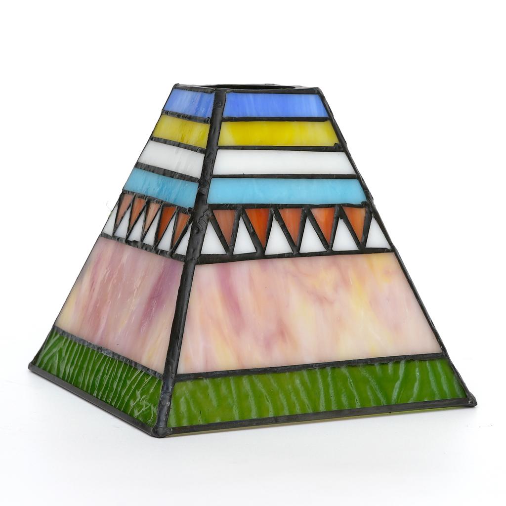 Glas-Fächerlampe im mediterranen Stil, Wandlampe, Kronleuchter-Ersatzlampenschirm 6 Zoll Buntglas einzelner Lampenschirm