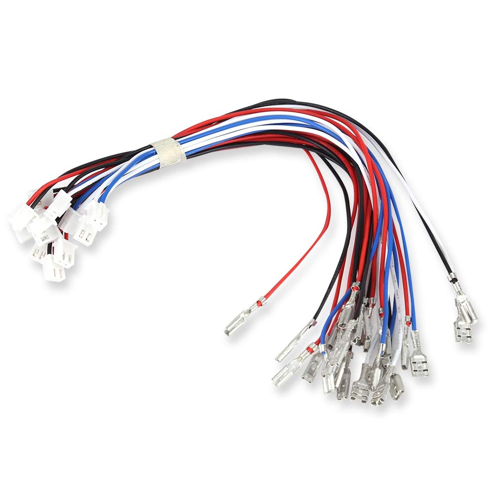 Hilitand Null Forsinkelse Arkadespill DIY Deler Sett med 10 Knapper + PC Spill Svart Joystick + USB-koder for MAME PC [videospill] [videospill]