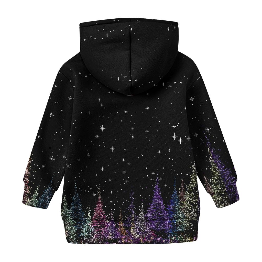 Dívčí mikina s kapucí a batikovaným vzorem - Pulovr s potiskem