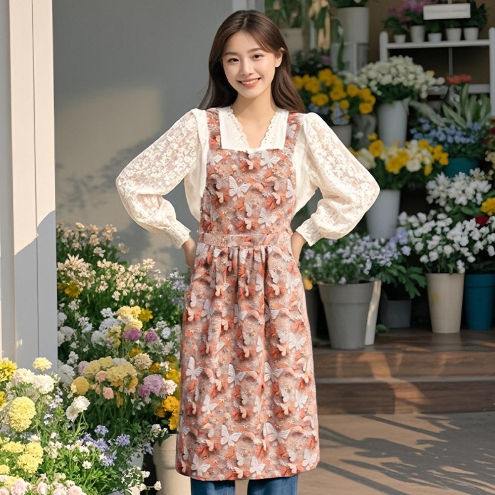 Adjustable Kitchen Aprons Oil-proof Cotton Linen Fashion Work Aprons Home Cooking Anti Dirty Household Aprons
