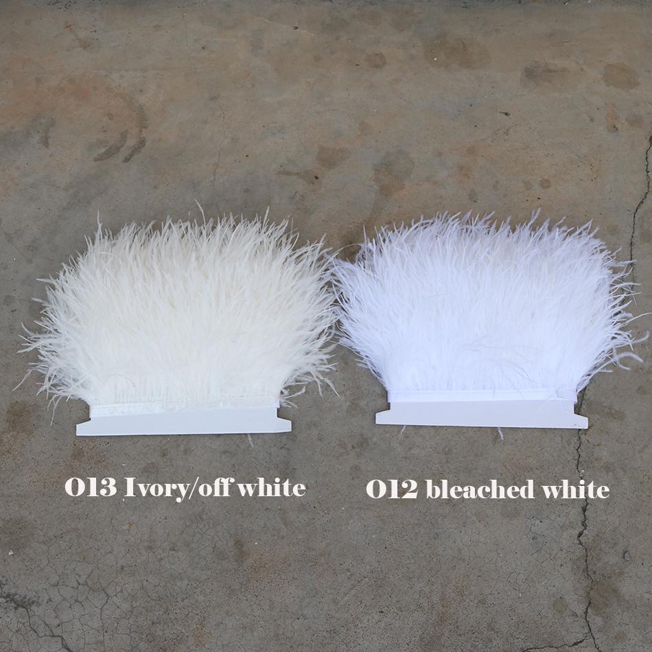 Feather1Meter 8-10cm Ostrich Feather Trim Fringe Ribbon Lake Blue for Dress Clothes Sleeve Decoration Sewing Plumes Fabric Fashion