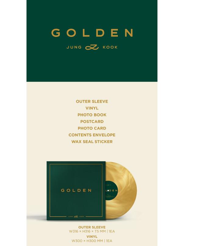 JUNGKOOK – GOLDEN Vinyl LP Album