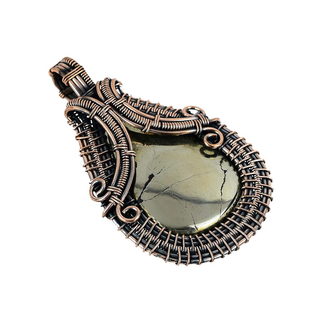 Marcasite Jewelry, 999 Copper Wire Wrapped Pendant Handmade Gemstone Jewelry, Gifts For Wife Brand New Pendant