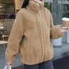 Fleece Thickened Jacket Women's Tide Winter Double-sided Fleece Warm Turtleneck Sweater Women's Cardigan Zipper Fleece Clothes Women's