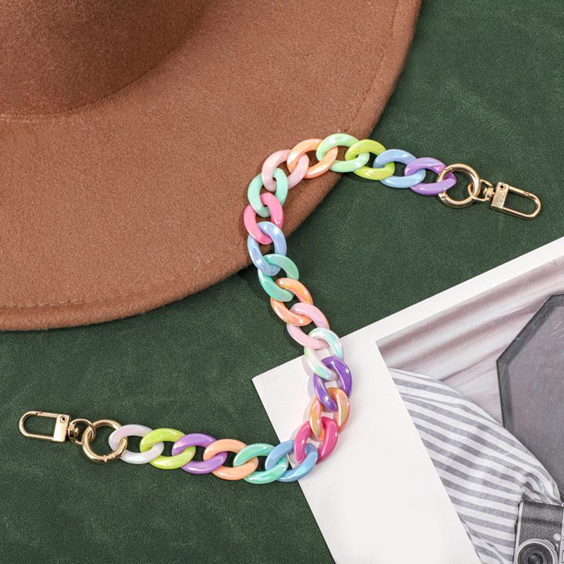 1PC Plastic Chain Female Mobile Phone Phone Case Acrylic Buckle Chain Macaron Color Lanyard Anti Loss And Anti Drop Multiple Sizes