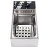 6L 2.5KW Heavy Duty Stainless Steel Electric Deep Fryer Commercial Kitchen Frying Chip Cooker Basket for Buffalo Wings