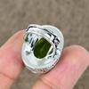 Peridot Genstone Handmade 925 Sterling Silver Jewelry Ring Size 6.5 KKG-459