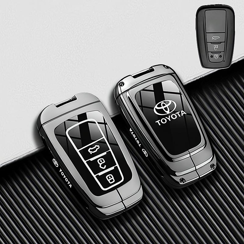 Car Key Case Cover Shell Fob For Toyota CHR Hilux Fortuner Land Cruiser 200 Camry Corolla Crown RAV4 Highland Key Chain