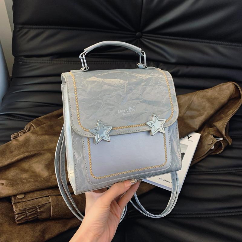 High-value small bag women's 2025 new backpack, portable student schoolbag, fashionable going out backpack