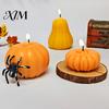 Zement Kürbisform DIY Kerze Silikon für Halloween, Handgemachte Duftkerzen Form, Harzguss Bastelarbeiten Gips Ton Epoxid