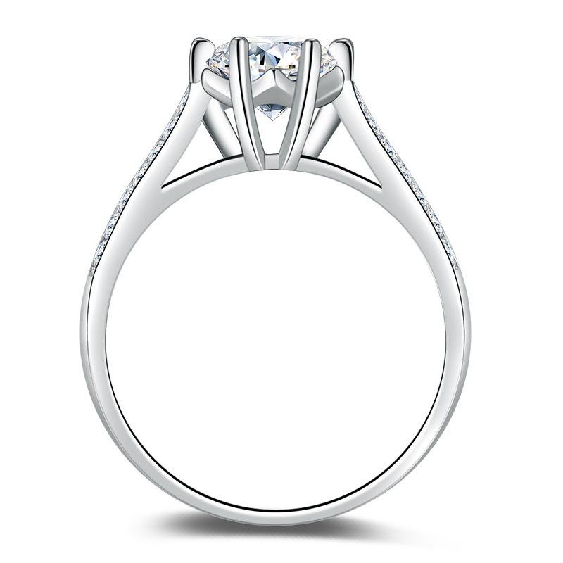 Lindon Klassisk Kobberlegering Zirkon Ring Dame Smykker Bryllupsløfte Festgave