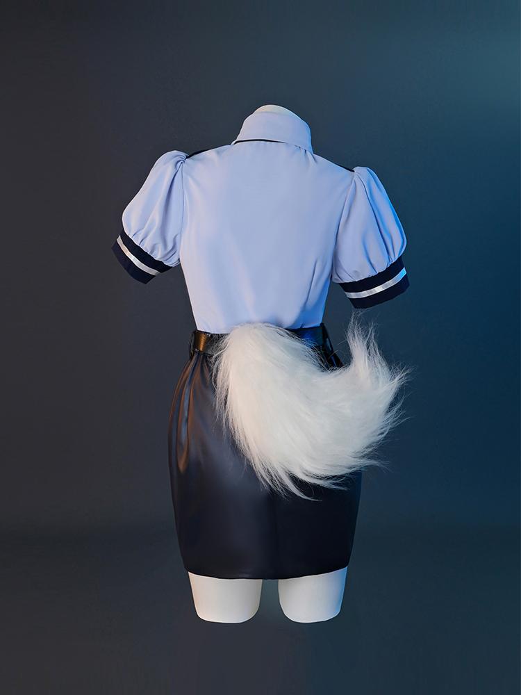 In A Different World From Zero Rem Girl Canine Female Police Officer Uniform Blue Women Carnival Cosplay Costume