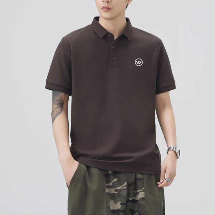 Summer Thin Three-dimensional Silicone Printed Short-sleeved POLO Shirt Men's T-shirt Top