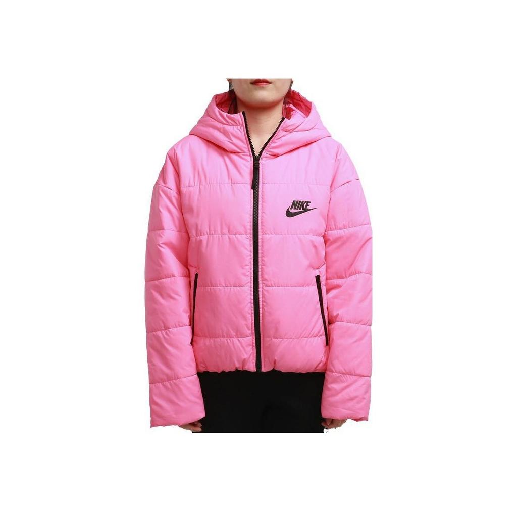 Nike Logo Printed Long Sleeve Cotton Jacket Women Jackets Pink CZ1467-607