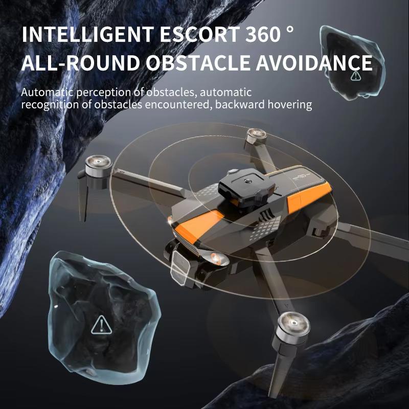 New LF669 RC MINI Drone with Screen Display HD Camera Brushless Obstacle Avoidance GPS WIFI EIS FPV Foldable Quadcopter Toy Gift
