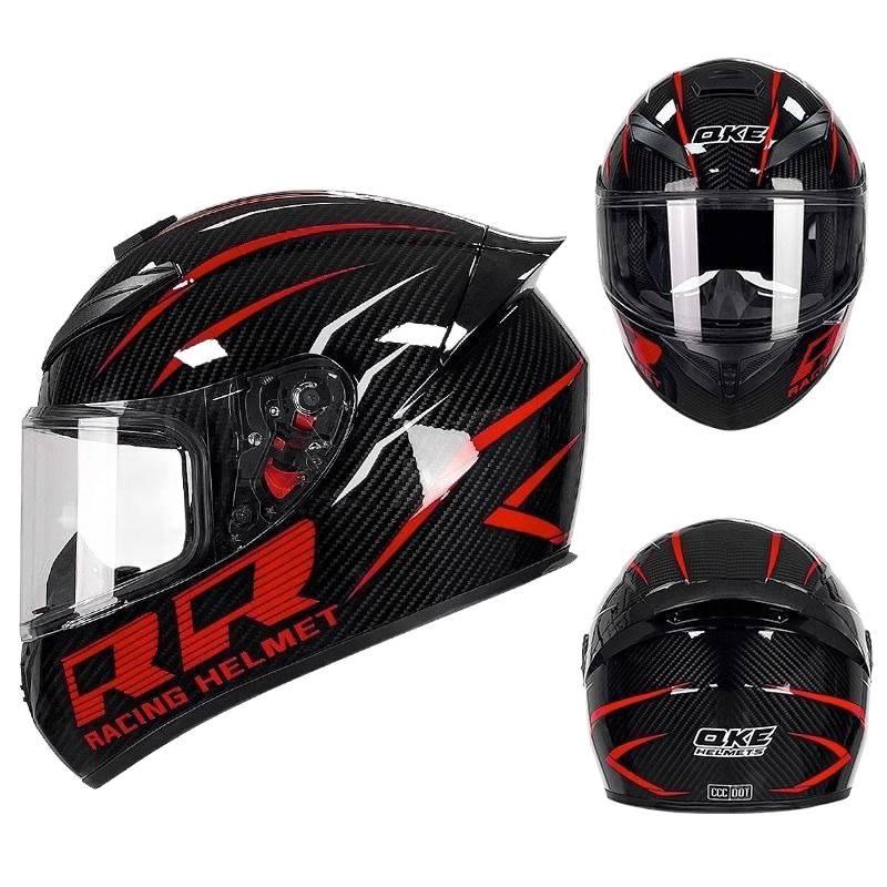 Certified Men's Bluetooth Full-Face Motorcycle Helmet with Trendy Horns for All Seasons.